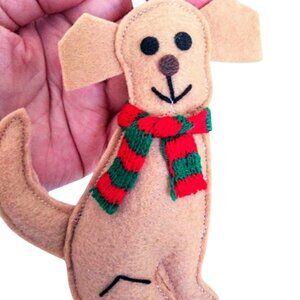 Adorable Loveable Lab Large Handmade Labrador Retriever Dog Christmas Ornament